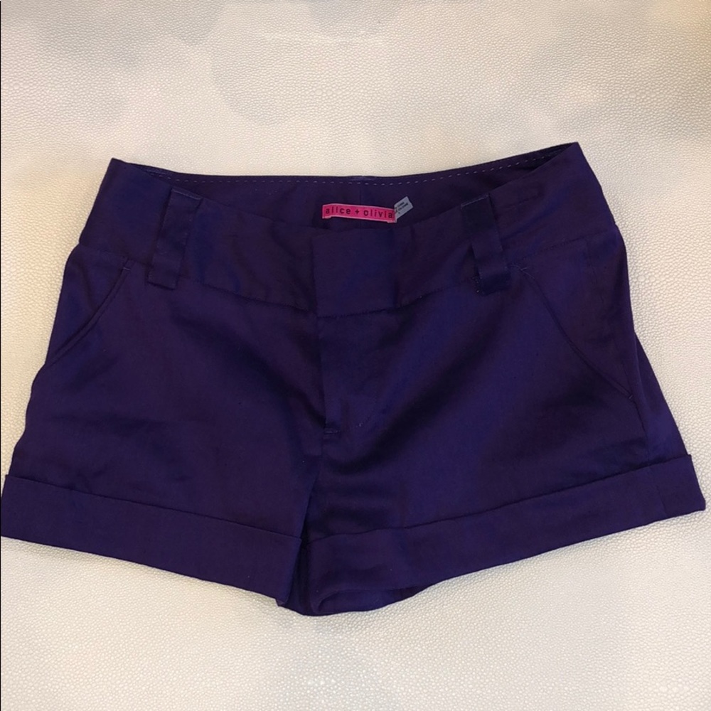Alice + Olivia Purple Shorts